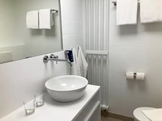 Het sanitair van de kamer