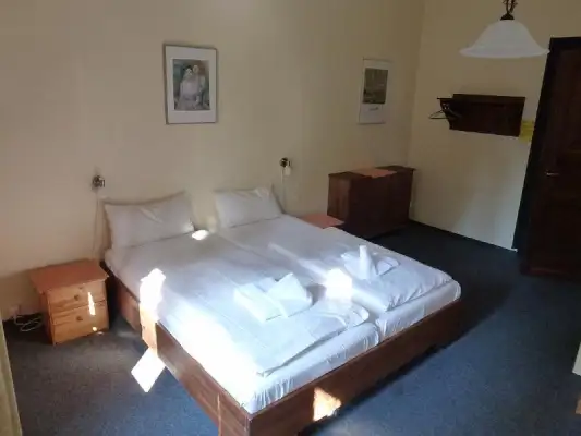 Een slaapkamer bij Villa Löwenherz Een slaapkamer bij Villa Löwenherz