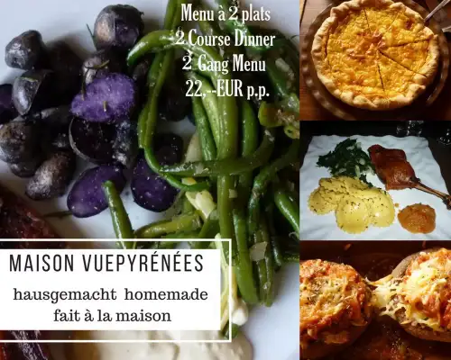 Maison Vue Pyrénées table d’hotes diner Maison Vue Pyrénées table d’hotes diner