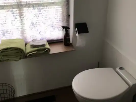 Het toilet van de kamer bij Appartement Steffensreed Het toilet van de kamer bij Appartement Steffensreed